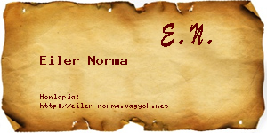 Eiler Norma névjegykártya